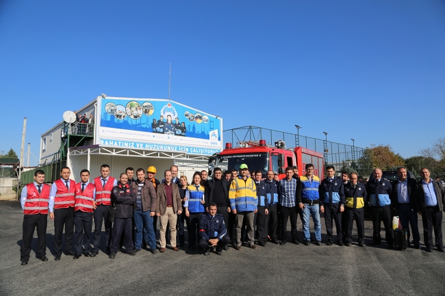 Zabıtadan yangın ve deprem tatbikatı