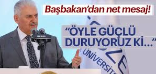 Başbakan Yıldırım'dan net mesajlar