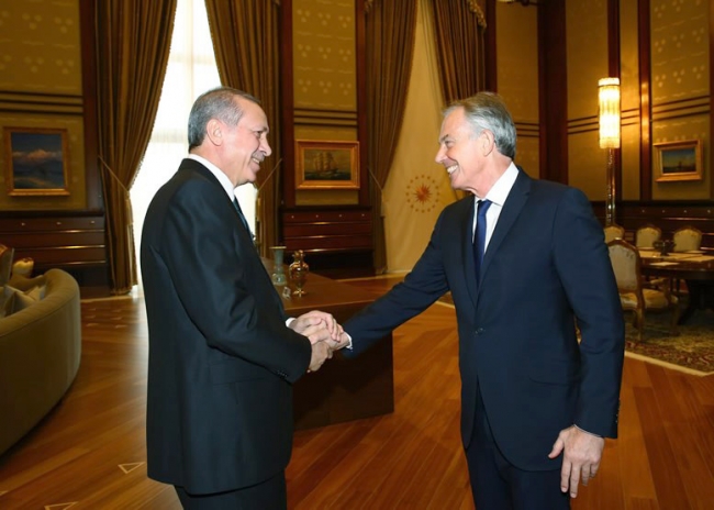 Cumhurbaşkanı Erdoğan, Tony Blair'ı kabul etti