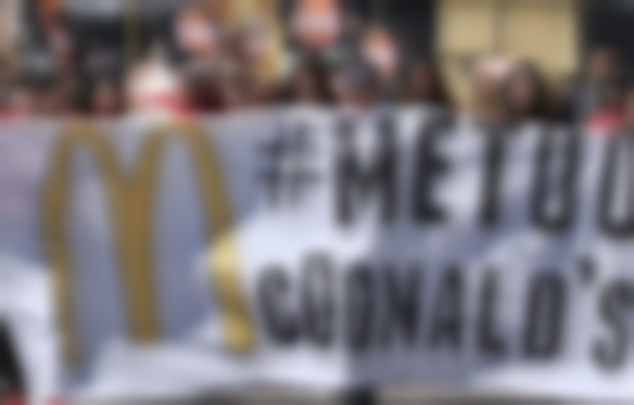 McDonald's çalışanlarından protesto