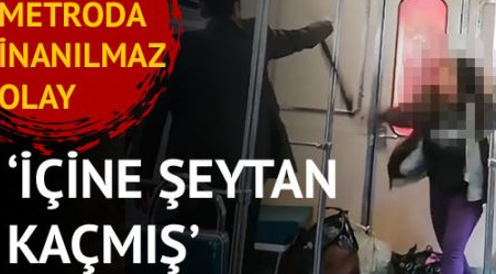 Metroda 'şeytan çıkarma' ayini