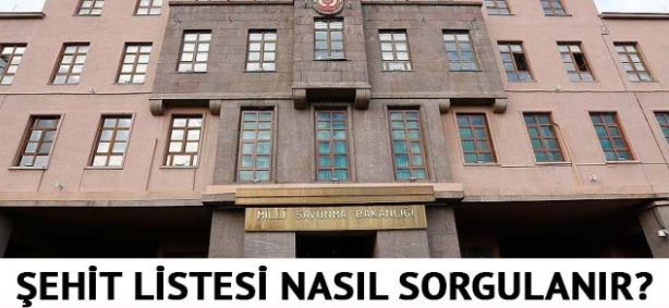 MSB'de şehit listesi sorgulama 