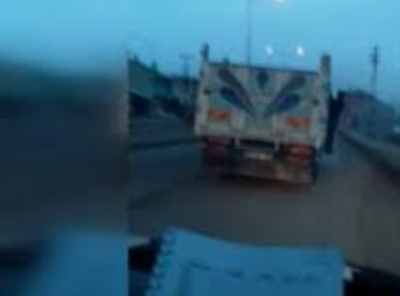 Ağrı'da tehlikeli yolculuk 