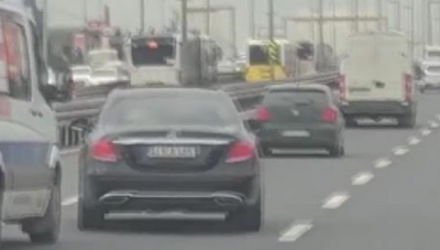 Ambulansa yol vermeyen sürücü