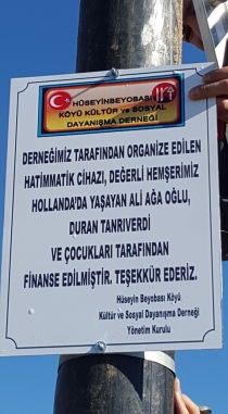 Köy mezarlığına Kur’an-ı Kerim okuma sistemi