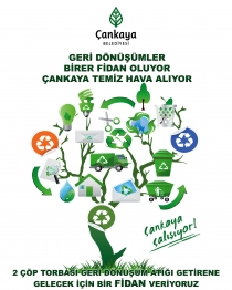 Geri dönüşüm atıkları fidan olup yeşeriyor
