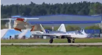 Su-57'nin standart dışı inişi